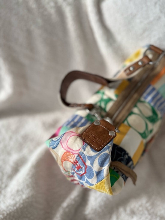 Vintage Y2K Coach Patchwork Hamptons Hobo Scribble Shoulder Bag Purse Floral - Picture 9 of 16